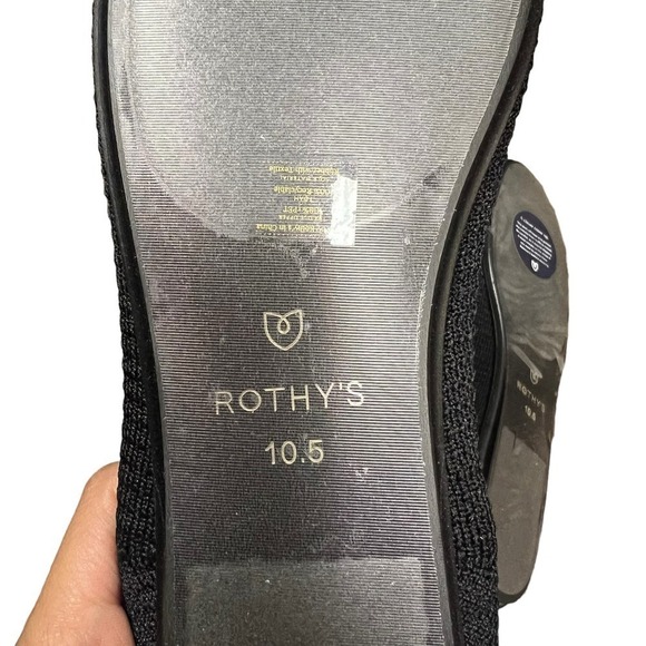 Rothy's The Ballet Flat Noir Mesh Bow Women’s Size 10.5 - Picture 6 of 7